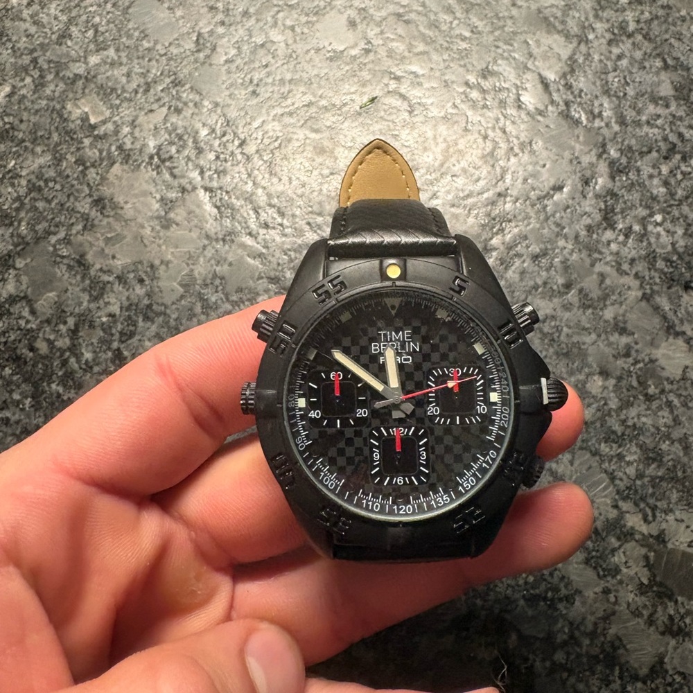 Black Chronograph Watch